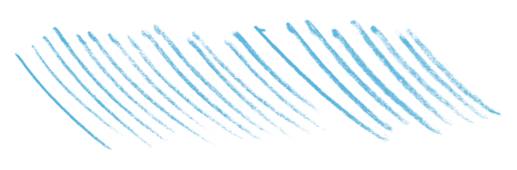 light blue pencil strokes isolated on transparent background