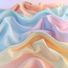 Pastel colors of a beach towel pastel colors background 3D Animation minimalist cute