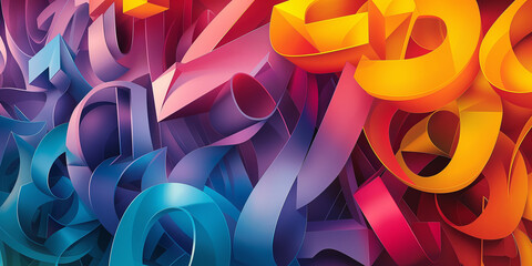 Schöner abstrakter futuristischer Hintergrund in welligen leuchtenden Farben für Webdesign und Drucksachen als Vorlage, ai generativ - obrazy, fototapety, plakaty