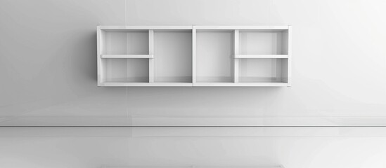White shelf with multiple shelves