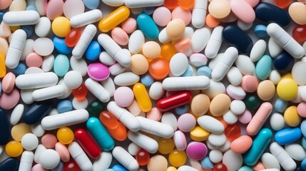 A Variety of Colorful Pills