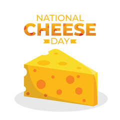 National Cheese Day design template good for celebration usage. cheese. cheese vector template. flat design. vector eps 10.