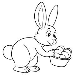 easter bunny in a basket
