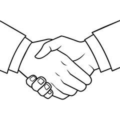 handshake isolated on white background