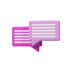 3D Simple chat icon