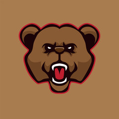 Grizzlies mascot logo head