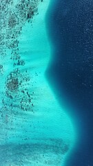 Two different type of blue meet in the Pacific Ocean © Nathan
