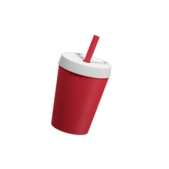 3D Simple cup of drink icon