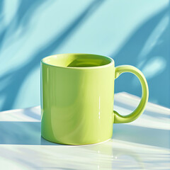 Mock up a green coffee cup to hold your desired contents.