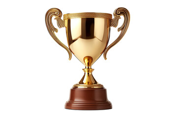 Elegant Gold Trophy Cup, Symbol of Achievement and Excellence 