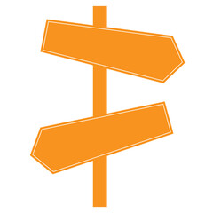 Road traffic sign. Signpost icon isolated on white background.