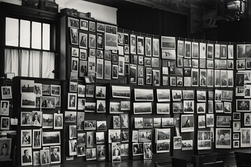 1940s photo wall, Generative AI