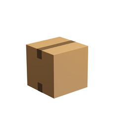 3D cardboard box