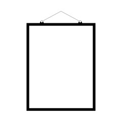 Black and white rectangular vertical picture frame