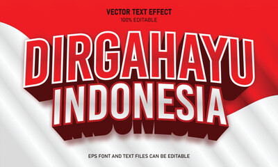 Dirgahayu Indonesia editable text effect