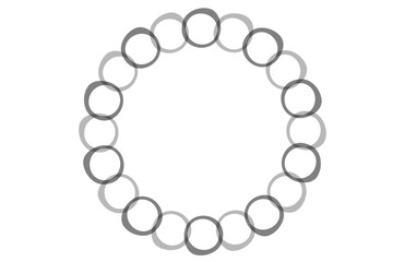 モノクロのシンプルな流体で構成されたフレーム