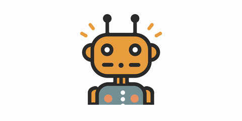 artificial intelligence icon robot vector