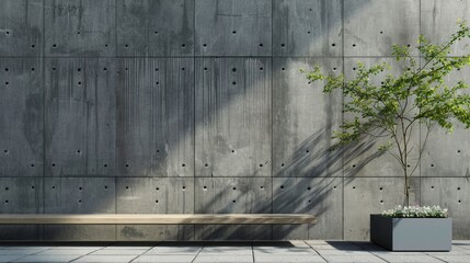 Modern loft style concrete wall background for outdoor seating areas.