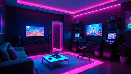 Gaming Room Euphoria Where Laughter Fills the Air