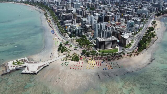 Vis&atilde;o a&eacute;rea de Macei&oacute;, Alagoas, Brasil.