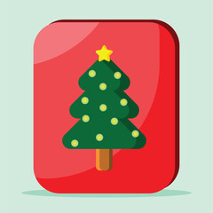 Invitation card icon. Subtable to place on Christmas day, celebration, etc.