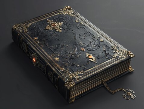  a necromancers grimoire exuding mystery and arcane power Incorporate intricate details and a foreboding aura