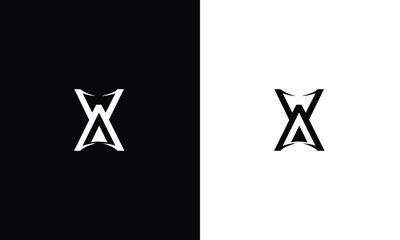 Letter AX, XA, AV, VA logo icon design template elements - obrazy, fototapety, plakaty