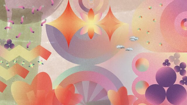 Abstract geometric pattern animation.