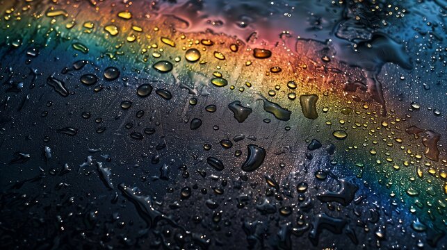 colorful rainbow after rain