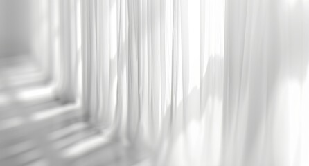 Elegant White Curtain Drapes Texture Background