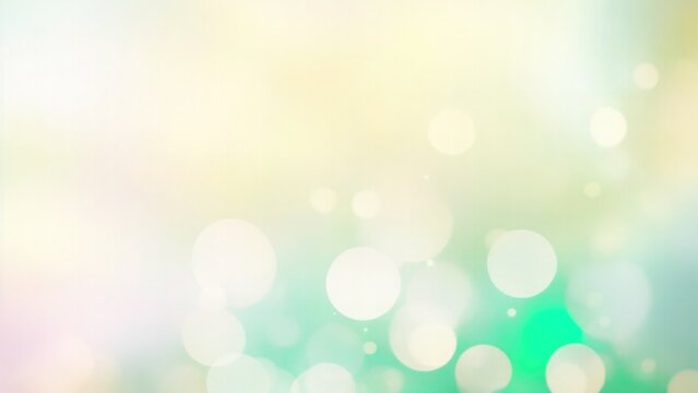 Pastel Green, Teal, gold yellow, white silver, pale pink Abstract blur bokeh banner background