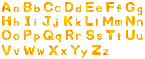 アルファベットセット オレンジ色