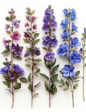 Vintage botanicals nightshade, hemlock, belladonna, watercolor