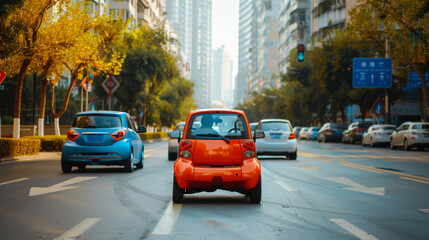  People in China use electric cars to travel. They are convenient, fast and environmentally friendly. 
