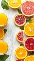 Sunlit tang: droplets sparkle, inviting a sip of the crisp, revitalizing taste of freshly squeezed orange juice.