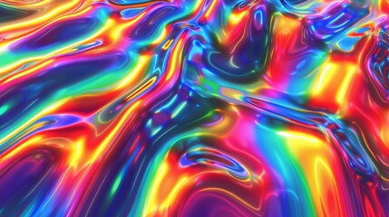 Bright abstract background with multi-colored holographic tints simulating foil and rainbow.
Concept: Modern design and graphics, pattern and psychedelic wallpaper. - obrazy, fototapety, plakaty