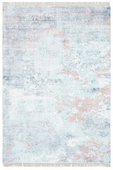 Photos of colorful machine-made carpet on a white background