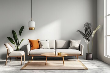  Stylish Modern Living Room with Sofa and Decor