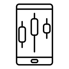 candlesticks on smartphones