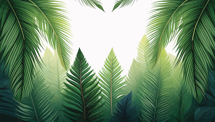 Tropical Palm Leaf Backdrop