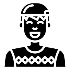 avatar boy. vector single icon with a solid style. suitable for any purpose. for example: website design, mobile app design, logo, etc.