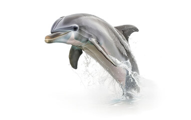 Marine Melodies: Exploring the World of Dolphins isolated on transparent Background