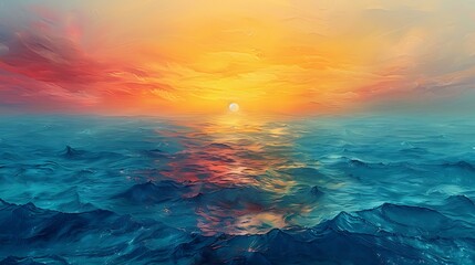 Renewal Horizon: Peaceful Sea Sunrise