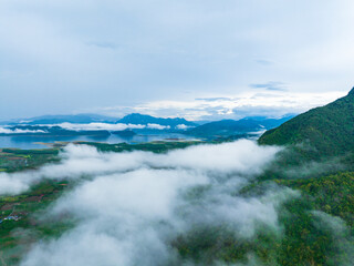Naklejka na ściany i meble Cloud scene after rain at Daguangba, Dongfang City, Hainan, China