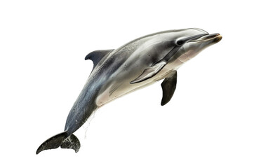Fototapeta premium Aquatic Symphony: Delving into the Realm of Dolphins isolated on transparent Background