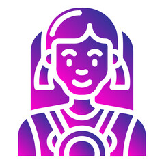 avatar driving a car. vector single icon with a solid gradient style. suitable for any purpose. for example: website design, mobile app design, logo, etc.