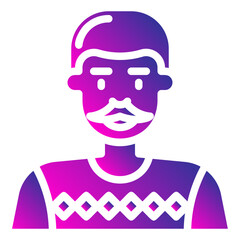 avatar father. vector single icon with a solid gradient style. suitable for any purpose. for example: website design, mobile app design, logo, etc.