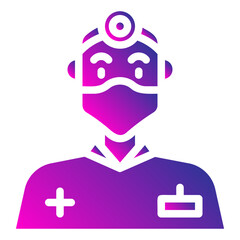 avatar surgeon. vector single icon with a solid gradient style. suitable for any purpose. for example: website design, mobile app design, logo, etc.