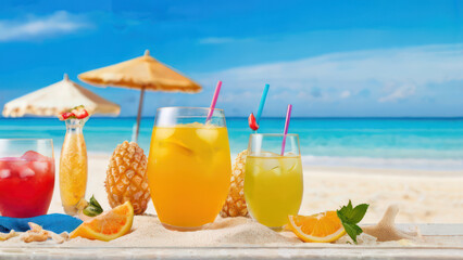 cocktail on the summer beach