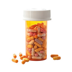  Prescription medication isolated on white background
